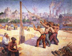 Maximilien Luce The Pile Drivers Germany oil painting art